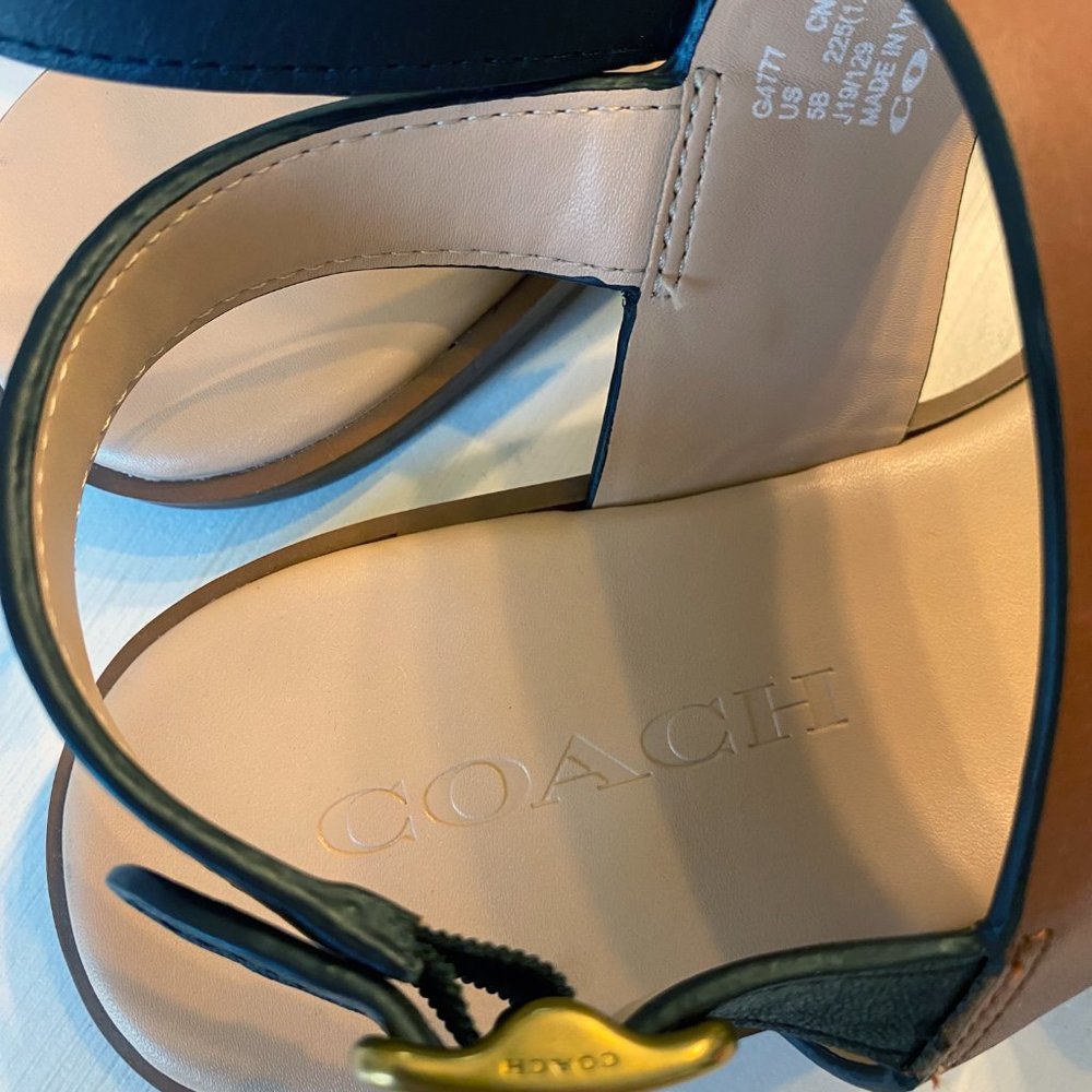 Coach Heather Leopard Print Calf Hair Leather Sandals G4777 US Size 5 B EU 35.5 - Picture 10 of 13